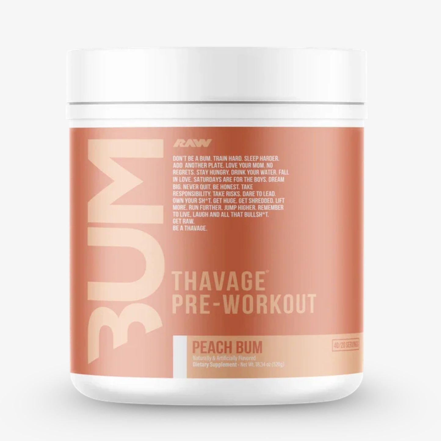 Raw CBUM Thavage Pre-Workout (40 servings)