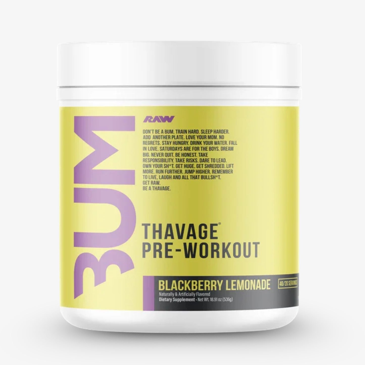 Raw CBUM Thavage Pre-Workout (40 servings)