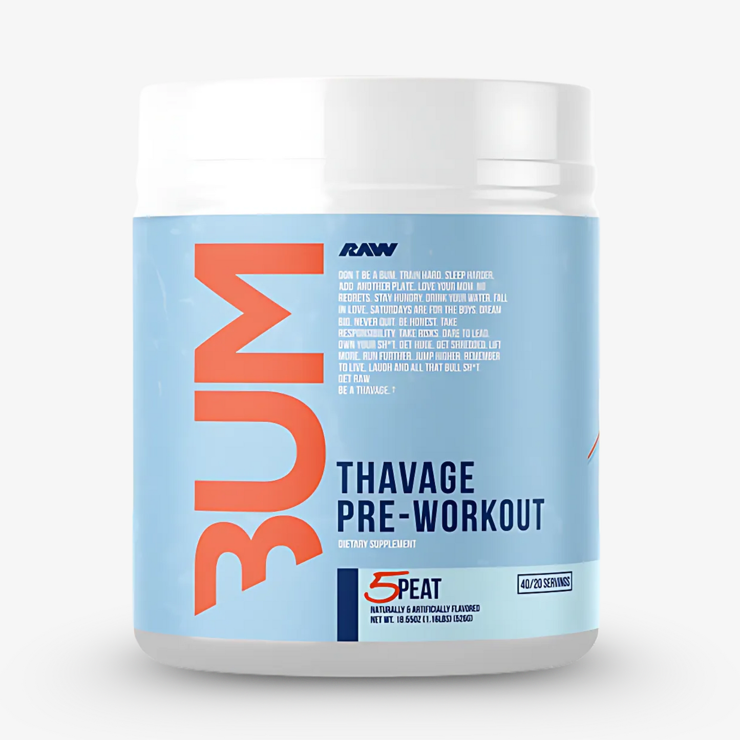 Raw CBUM Thavage Pre-Workout (40 servings)