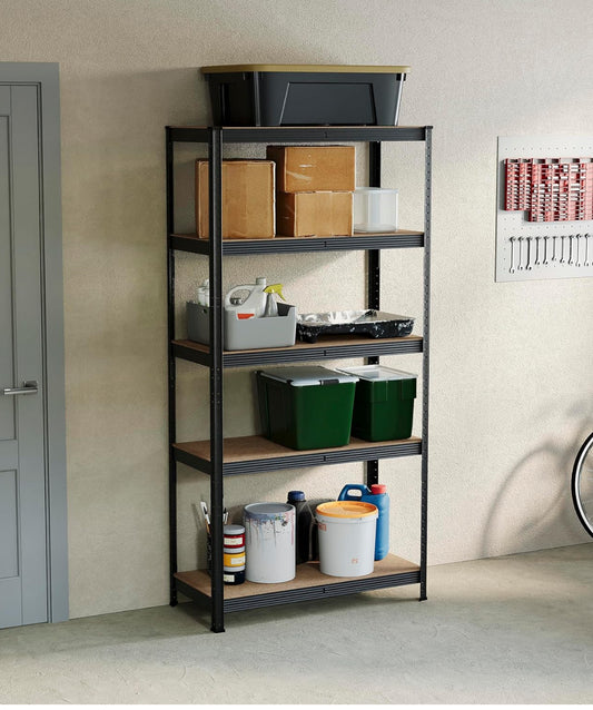 Black Storage Shelving 180x90x40